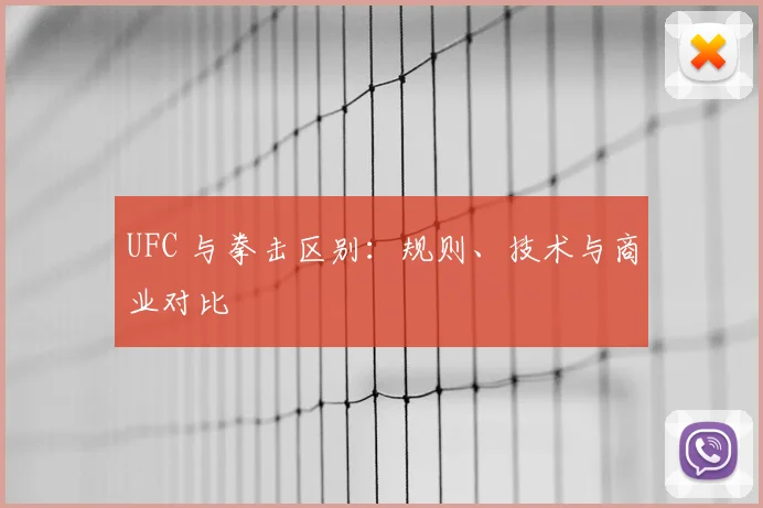 UFC 与拳击区别：规则、技术与商业对比